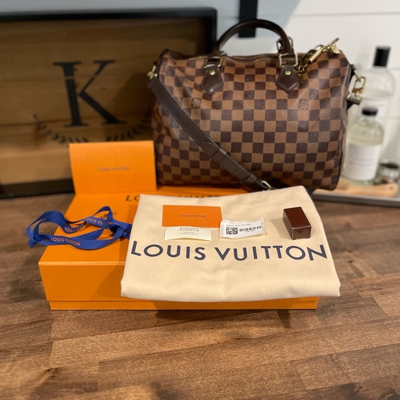Authentic Louis Vuitton Speedy Bandoulière 30 Damier Ebene - Picture 3 of 13